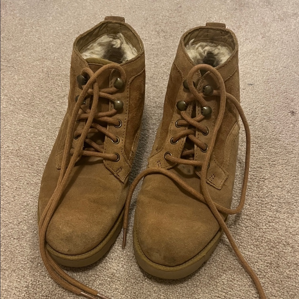 UGG Tan Suede Ankle Boots